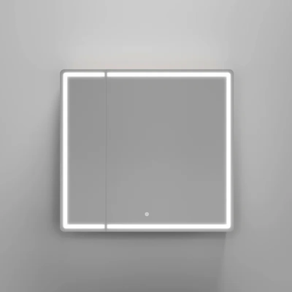 Зеркало-шкаф Sancos Mirror 80 с подсветкой, дуб галифакс натуральный