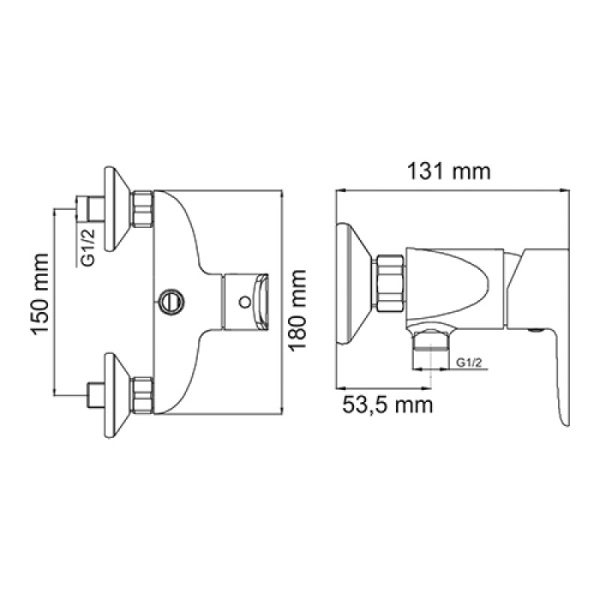 смеситель для душа, wasserkraft leine 3502