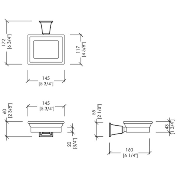 Мыльница Devon&Devon Time подвесная, цвет: хром
