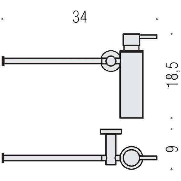 Дозатор для жидкого мыла с полотенцедержателем Colombo Design Plus W4975.NM