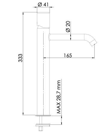 смеситель daniel trilogy tg607b15 для раковины, цвет черный матовый