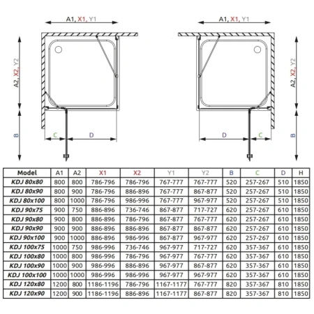 душевой уголок radaway torrenta kdj 80 r×80 каррэ