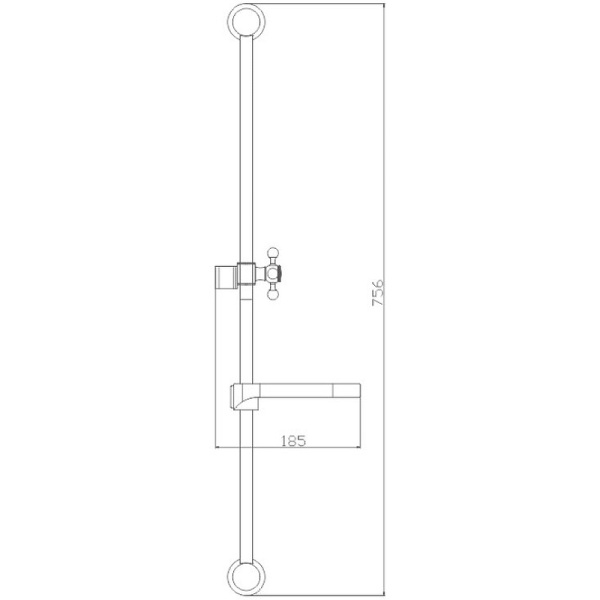 душевая штанга haiba hb8010 цвет хром