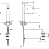 смеситель gessi gessi316 54003#299 для раковины, высокий, цвет черный xl