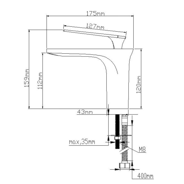 смеситель для раковины nt bagno brino n nt1701n