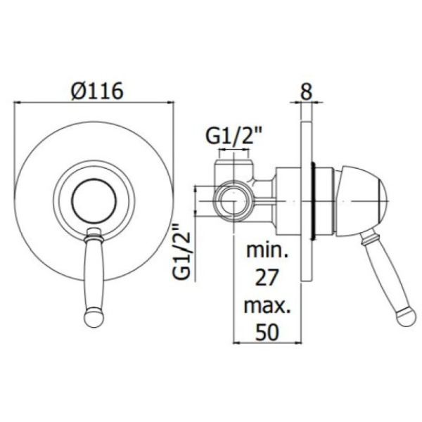 смеситель для душа paffoni giorgia gi010cr