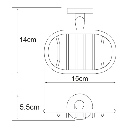 мыльница wasserkraft rhein k-6269 цвет хром