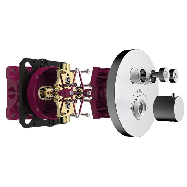 душевая система aquame aqm8405cr с термостатом цвет хром