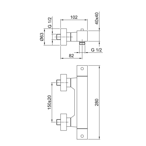 смеситель для душа fantini mint 34 02 f030