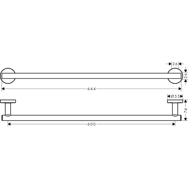 Полотенцедержатель 64,4 см Hansgrohe Logis Universal 41716000