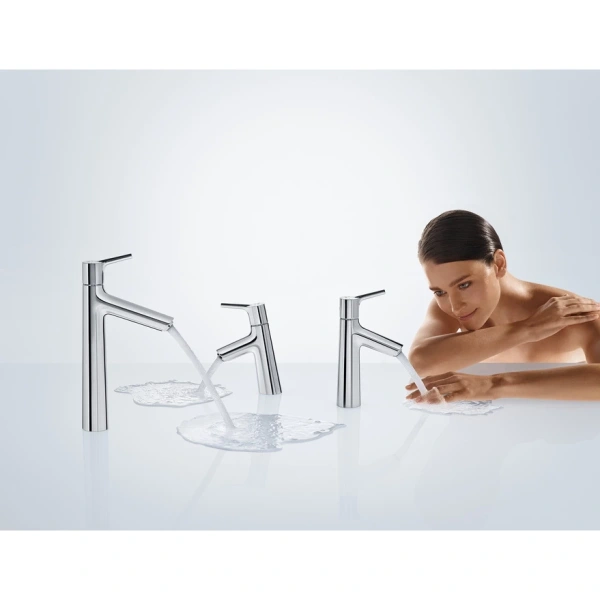 смеситель для раковины 100, lowflow, с донным клапаном hansgrohe talis s 72024000