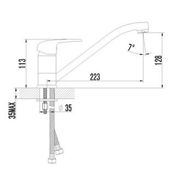 смеситель для кухонной мойки, коричневый lemark pramen lm3304fl105