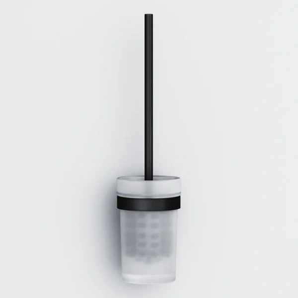 Ёршик для унитаза AM.PM X-Joy A85A33322 настеный, черный матовый | стекло матовое