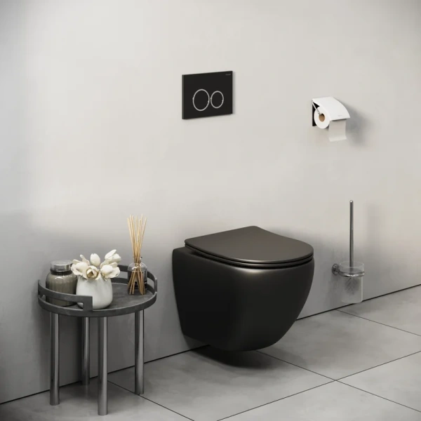 клавиша для инсталляции grossman galaxy 700.k31.01.210.210 для унитаза, пластик, черная матовая