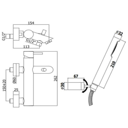 смеситель для ванны paffoni light lig023cr цвет хром