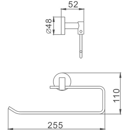 держатель бумажных полотенец haiba hb1703-2 цвет хром