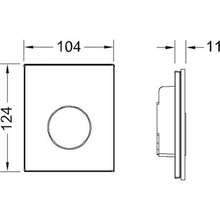 кнопка для инсталляции tece loop urinal glass 9242662 зеленая нержавеющая сталь