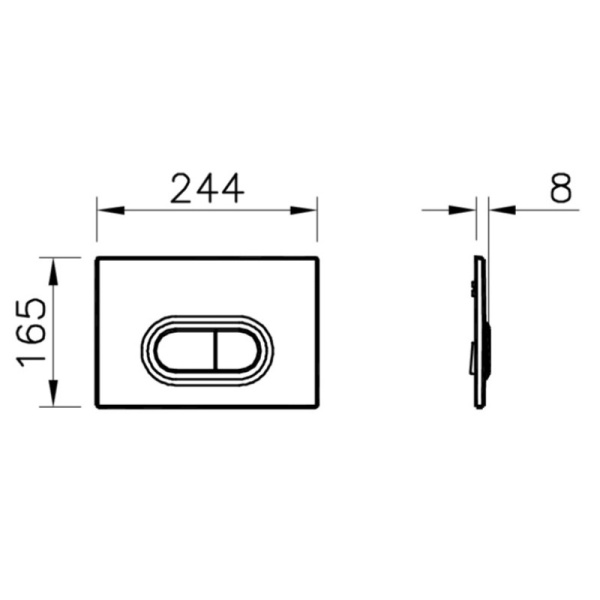 кнопка для инсталляции vitra loop o 740-0511 цвет черная матовая