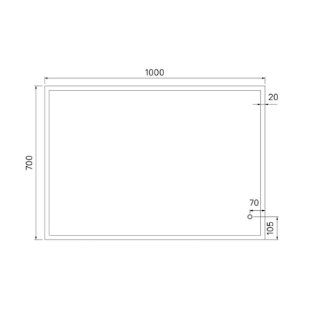 Зеркало Iddis Brick 100 BRI1000i98 с подсветкой Белый матовый