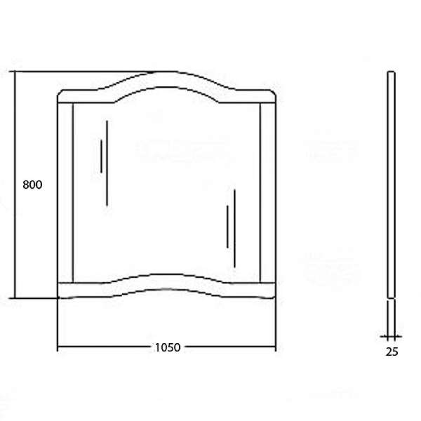 зеркало cezares paolina 100 pa-due/03.02 ciliegio anticato