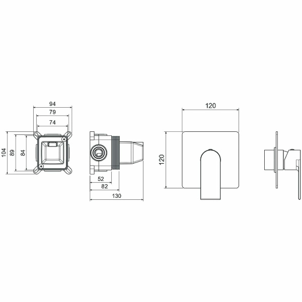 смеситель для душа aquatek лира aq1466mb черный матовый