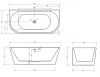 акриловая ванна abber ab9216-1.7 170х80 см, без гидромассажа, цвет белый