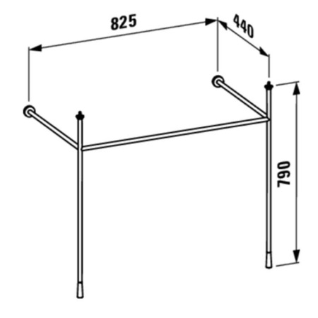 консоль для раковины laufen kartell 810338/9, черный матовый