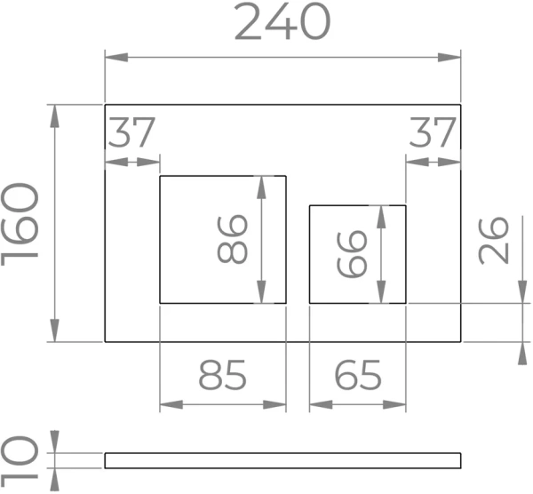 кнопка смыва rgw swh-09b 68420009-04 черная