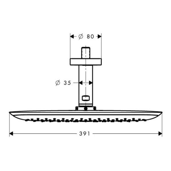 верхний душ hansgrohe puravida 27390400