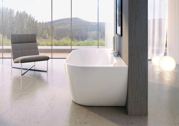 ванна ravak freedom w xc00100024 акриловая, пристенная, 166x80 см, белый