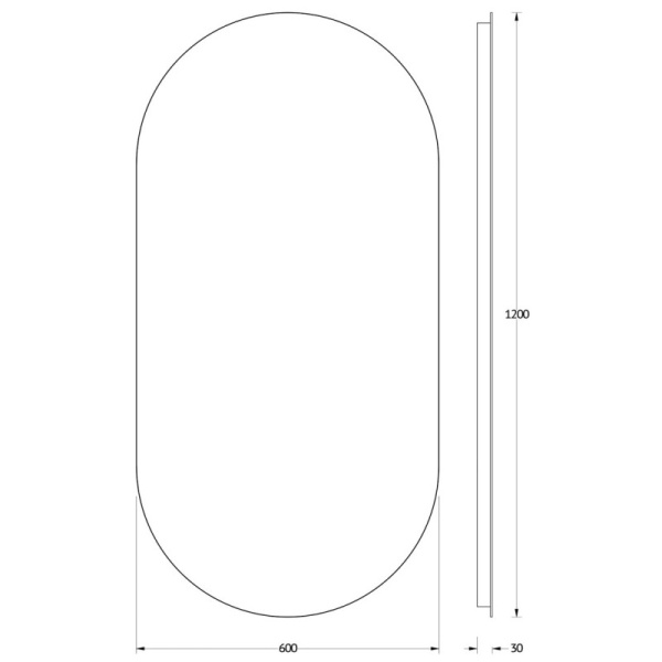 зеркало 60х120 см evoform ledshine by 2588