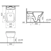 унитаз компакт vitra integra square open-back 9833b003-7205 с бачком и сиденьем микролифт