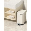 мусорное ведро weltwasser ww magy mk 10l с педалью, молочное белое