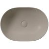 раковина gsi pura 886005 накладная, 50x35 см, tortora opaco (коричневый матовый)