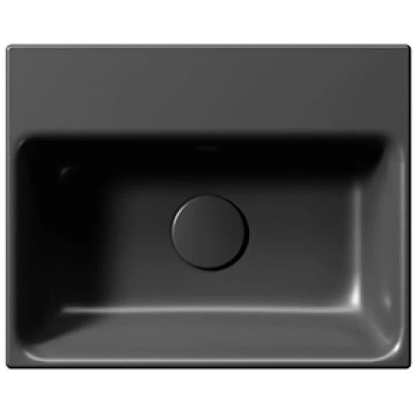 раковина gsi nubes 9684126 подвесная, 40x32 см, ardesia opaco (черный матовый)