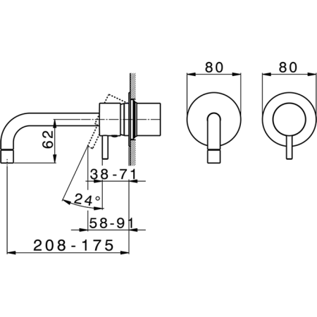 смеситель для раковины cisal less new ln00551621