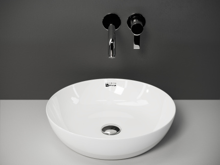 раковина ceramicanova access cn1508 накладная, ø45 см, белая